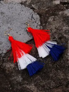 Bellofox Red & White Contemporary Drop Earrings