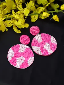 Bellofox Pink Artificial Beads Drop Earrings