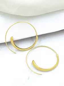 Bellofox Gold-Plated Circular Hoop Earrings