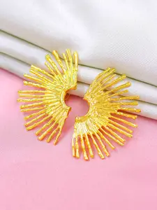 Bellofox Gold-Plated Circular Studs Earrings