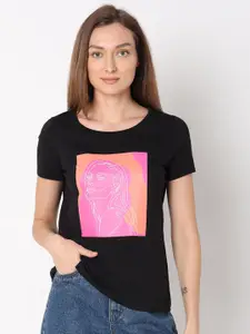 Vero Moda Graphic Printed Pure Cotton T-shirt