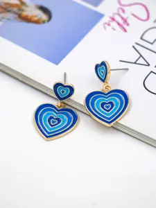 Bellofox Blue Heart Shaped Drop Earrings