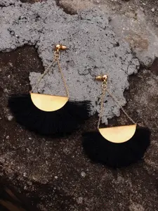Bellofox Black Gold-Plated Drop Earrings