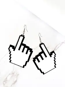 Bellofox White & Black Contemporary Drop Earrings