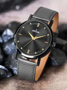 WROGN Men Leather Straps Analogue Watch HOBWRG0445