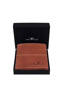 URBAN FOREST Men Textured Leather Two Fold Wallet