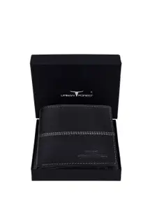 URBAN FOREST Men Textured Leather Two Fold Wallet
