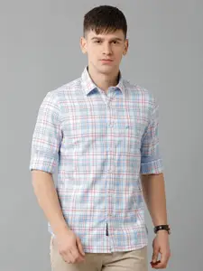 Double Two India Slim Tartan Checked Slim Fit Cotton Casual Shirt
