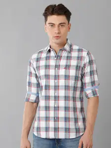 Double Two India Slim Slim Fit Tartan Checks Long Sleeve Cotton Casual Shirt