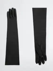 MANGO Women Leather Hand Gloves
