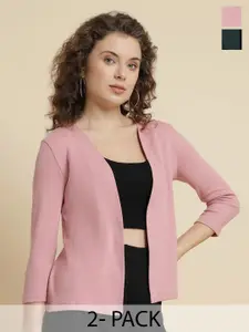 UnaOne Pack Of 2 Cotton Open Front Shrugs