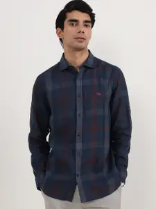 Andamen Checked Premium Slim Fit Linen Formal Shirt