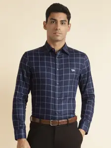 Andamen Premium Windowpane Checks Cotton Formal Shirt