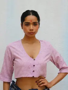 Chidiyaa Ethnic motifs Printed Cotton Blouse