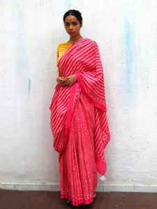 Chidiyaa Striped Pure Cotton Saree