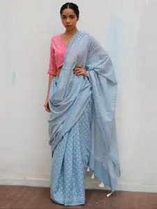 Chidiyaa Geometric Printed Pure Cotton Saree