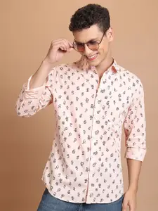 HIGHLANDER Slim Fit Paisley Printed Cotton Casual Shirt