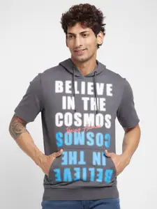 Being Human Typography Printed Hooded Cotton Pullover