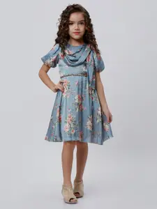 Peppermint Floral Printed A-Line Dress