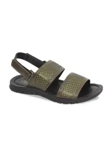 Inblu Men Textured Lightweight & Anti Skid Comfort Sandals With Velcro Closure