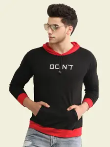 BAESD Boys Typography Printed Hooded Cotton Sweatshirt