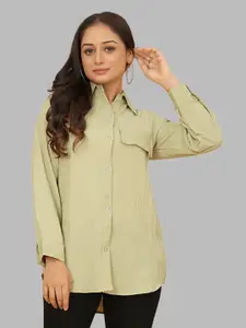 PEACH PIPER Self Design Classic Regular Fit Casual Shirt