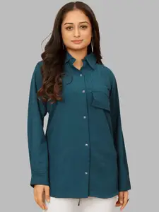 PEACH PIPER Self Design Classic Regular Fit Casual Shirt