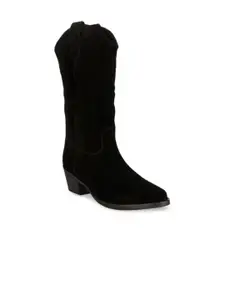 Saint G Women High Top Genuine Leather Block-Heel Regular Boots