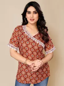 PYARI - A style for every story Ethnic Motifs Printed V-Neck Top