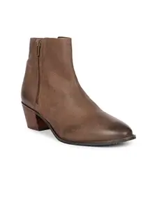 Saint G Women Mid Top Genuine Leather Block Heel Regular Boots