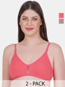 Reveira Pack of 2 Medium Coverage Dry Fit Everyday Bra With All Day Comfort