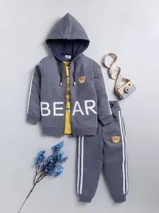 Moms Love Boys Graphic Printed T-shirt With Pyjamas & Sweatshirt