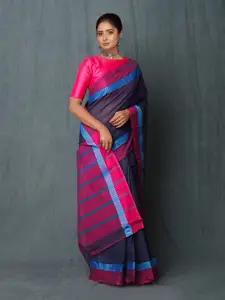 Unnati Silks Woven Design Pure Cotton Handloom Narayan Peth Saree