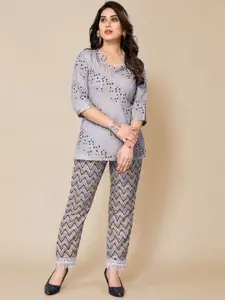 PYARI - A style for every story Bandhani  Printed Square Neck Top With Trousers Co-Ords