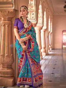 elora Ethnic Motif Printed Patola Saree