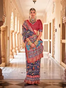 elora Ethnic Motif Printed Patola Saree