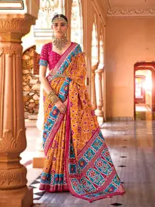 elora Ethnic Motifs Printed Patola Saree