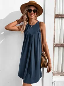 StyleCast Round Neck Sleeveless A-Line Dress