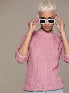 Roadster Mock Collar Acrylic Pullover