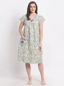 Breezly Floral Printed Pure Cotton Everyday Nightdress