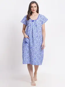 Breezly Floral Printed Pure Cotton Everyday Nightdress