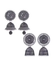 MEENAZ Set Of 2 Peacock Shaped Jhumkas