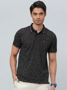 Indian Terrain Geometric Printed Polo Collar T-shirt