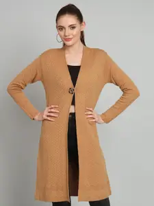 Chemistry Self Design Longline Woollen Open Front Shrug