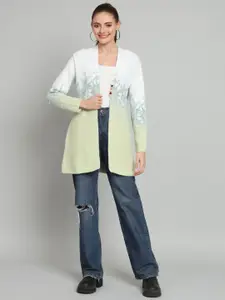 Chemistry Abstract Printed Wool Longline Shrug