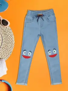 A-Okay Girls Printed Slim Fit High-Rise Jeans