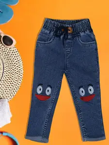 A-Okay Girls Embroidered Slim Fit Clean look Easy Wash Cotton Jeans