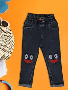 A-Okay Girls Slim Fit Applique Mid-Rise Cotton Jeans