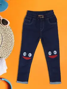 A-Okay Girls Embroidered Slim Fit Clean Look Denim Jeans