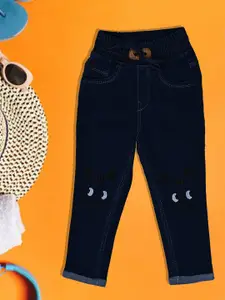 A-Okay Girls Embroidered Slim Fit Clean Look Denim Jeans